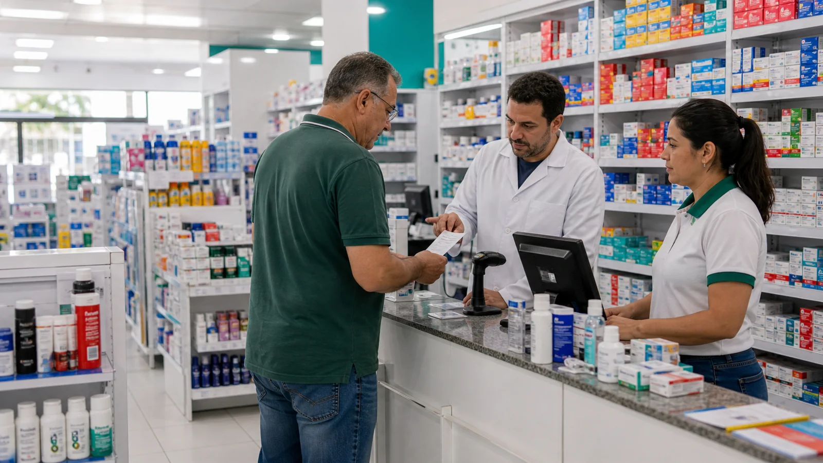 Atendimento em farmácia brasileira